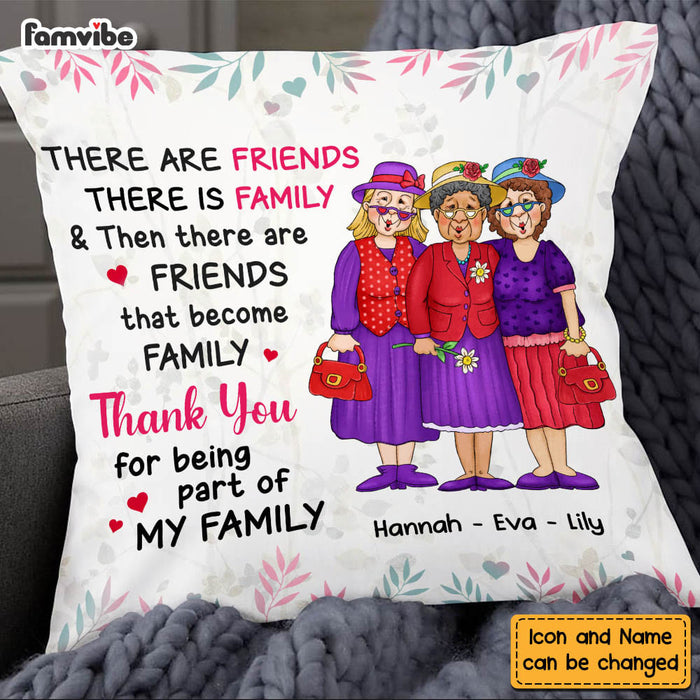 Personalized Friends Become Family Pillow NB222 32O58 1