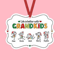 Personalized Life Is Better With Grandkids Benelux Ornament NB143 23O69 thumb 1