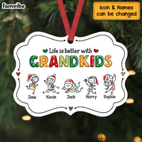 Personalized Life Is Better With Grandkids Benelux Ornament NB143 23O69 thumb 1