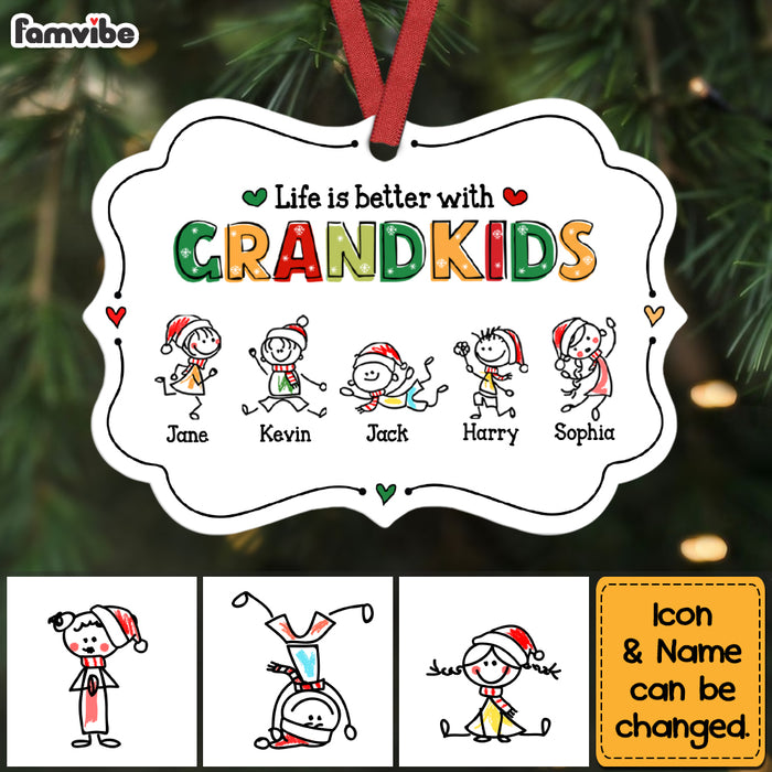 Personalized Life Is Better With Grandkids Benelux Ornament NB143 23O69 1