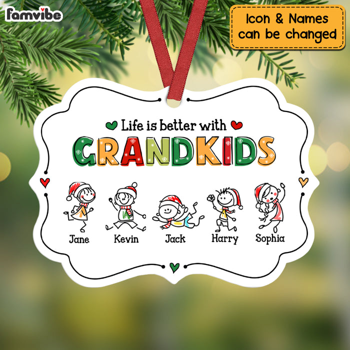 Personalized Life Is Better With Grandkids Benelux Ornament NB143 23O69 1