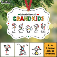 Personalized Life Is Better With Grandkids Benelux Ornament NB143 23O69 thumb 1