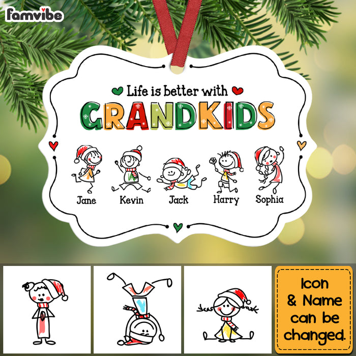 Personalized Life Is Better With Grandkids Benelux Ornament NB143 23O69 1
