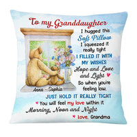 Personalized Bear Granddaughter Hug This Pillow NB243 36O53 thumb 1