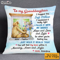 Personalized Bear Granddaughter Hug This Pillow NB243 36O53 thumb 1