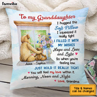 Personalized Bear Granddaughter Hug This Pillow NB243 36O53 thumb 1