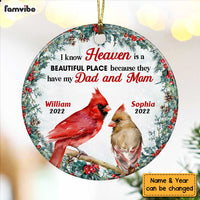 Personalized Heaven Is A Beautiful Place Circle Ornament NB147 36O47 thumb 1