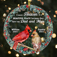 Personalized Heaven Is A Beautiful Place Circle Ornament NB148 36O47 thumb 1