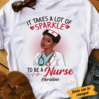 Personalized BWA Nurse Takes Lots Of Sparkle T Shirt AG271 67O34 thumb 1