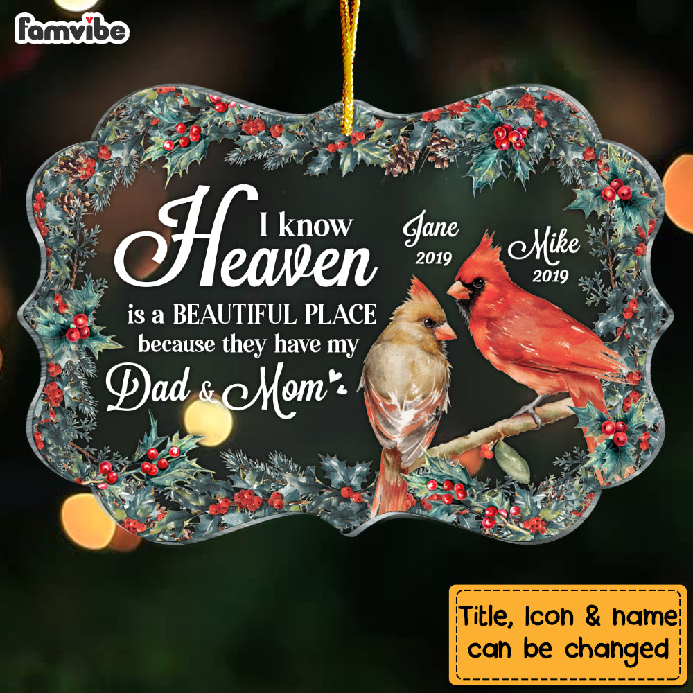 Personalized Heaven Is A Beautiful Place Benelux Ornament NB147 36O69 Primary Mockup