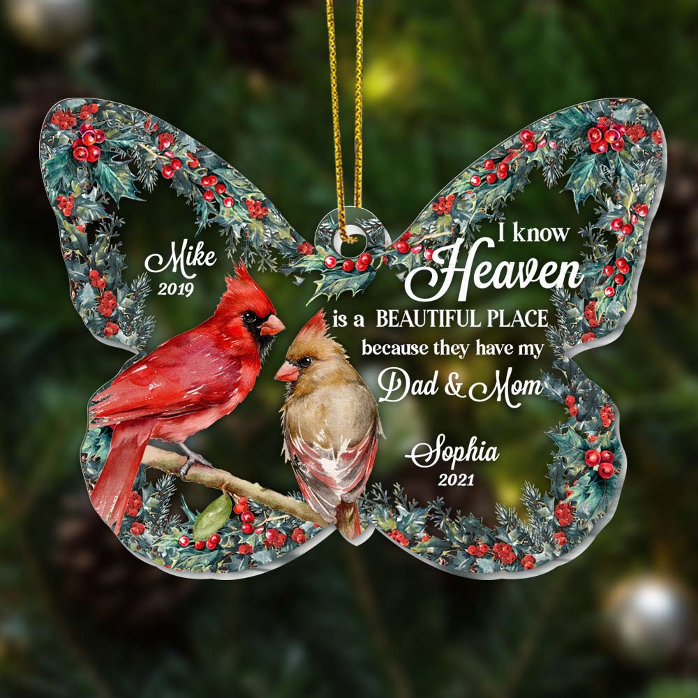 Personalized Heaven Is A Beautiful Place Ornament NB147 36O28 Primary Mockup