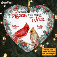 Personalized Heaven Is A Beautiful Place Heart Ornament NB149 36O47 thumb 1