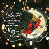 Personalized I Am Always With You Cardinal On The Moon Benelux Ornament NB101 30O47 thumb 1