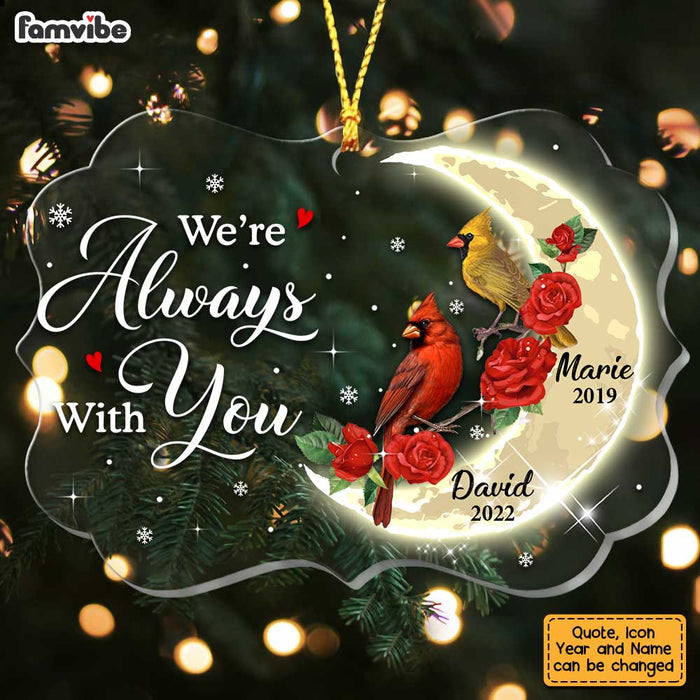 Personalized I Am Always With You Cardinal On The Moon Benelux Ornament NB101 30O47 1