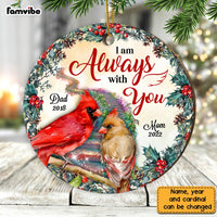 Personalized Memo Cardinal We Are Always With You Circle Ornament NB162 32O28 thumb 1
