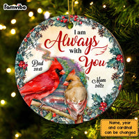 Personalized Memo Cardinal We Are Always With You Circle Ornament NB162 32O28 thumb 1