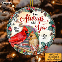 Personalized Memo Cardinal We Are Always With You Circle Ornament NB162 32O28 thumb 1