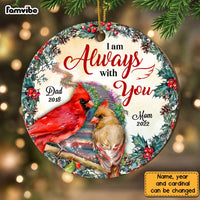 Personalized Memo Cardinal We Are Always With You Circle Ornament NB162 32O28 thumb 1