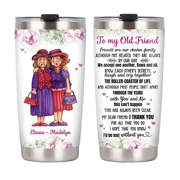 Personalized To My Old Friend Steel Tumbler NB191 23O58 1