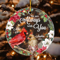 Personalized I Have Two Angels Mom Dad Memorial Cardinals Circle Ornament NB154 58O28 thumb 1