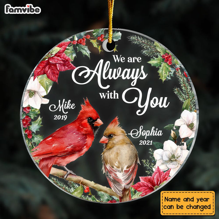 Personalized I Have Two Angels Mom Dad Memorial Cardinals Circle Ornament NB154 58O28 1