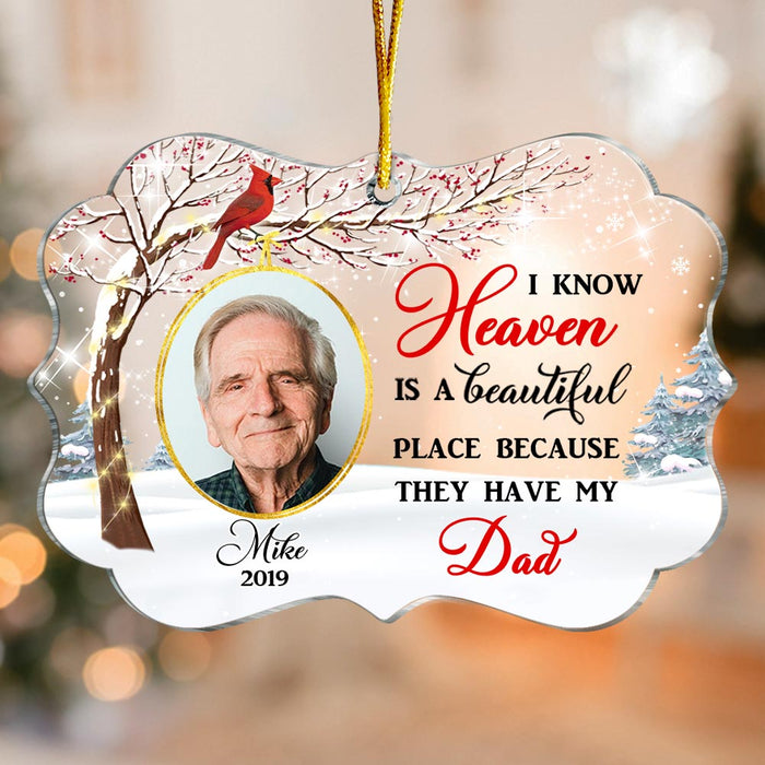 Personalized Cardinal Memo I Know Heaven Is Beautiful Benelux Ornament NB173 30O28 1