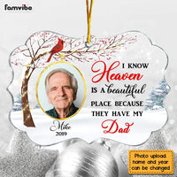Personalized Cardinal Memo I Know Heaven Is Beautiful Benelux Ornament NB173 30O28 thumb 1