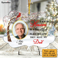 Personalized Cardinal Memo I Know Heaven Is Beautiful Benelux Ornament NB173 30O28 thumb 1