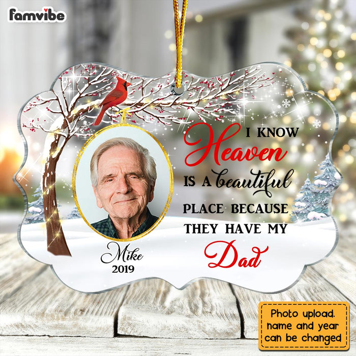 Personalized Cardinal Memo I Know Heaven Is Beautiful Benelux Ornament NB173 30O28 1