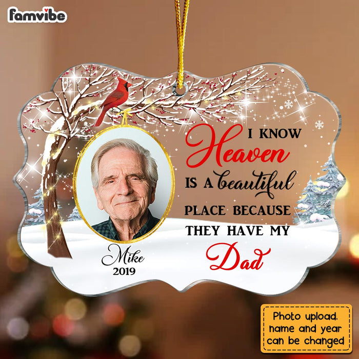 Personalized Cardinal Memo I Know Heaven Is Beautiful Benelux Ornament NB173 30O28 1