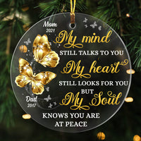 Personalized My Mind Still Talk To You Circle Ornament NB184 36O53 thumb 1