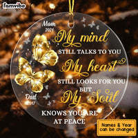 Personalized My Mind Still Talk To You Circle Ornament NB184 36O53 thumb 1