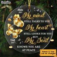 Personalized My Mind Still Talk To You Circle Ornament NB184 36O53 thumb 1