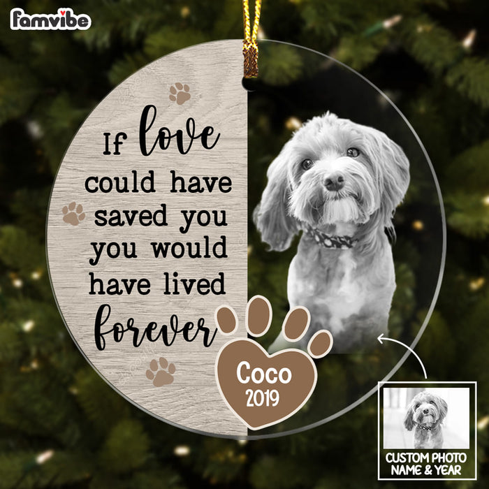 Personalized Dog Memo Photo Circle Ornament NB211 85O58 1