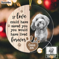 Personalized Dog Memo Photo Circle Ornament NB211 85O58 thumb 1