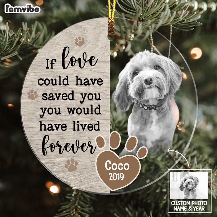 Personalized Dog Memo Photo Circle Ornament NB211 85O58 1