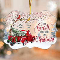 Personalized Memorial Cardinals All All Hearts Come Home For Christmas Truck Benelux Ornament NB181 58O28 thumb 1