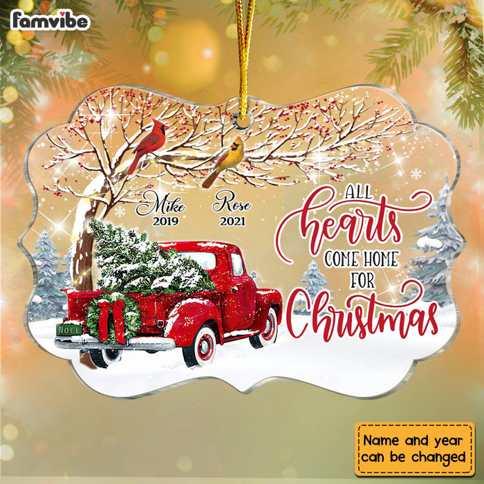 Personalized Memorial Cardinals All All Hearts Come Home For Christmas Truck Benelux Ornament NB181 58O28 1