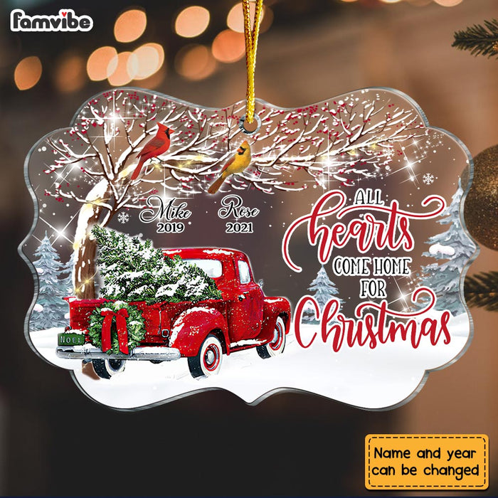 Personalized Memorial Cardinals All All Hearts Come Home For Christmas Truck Benelux Ornament NB181 58O28 1