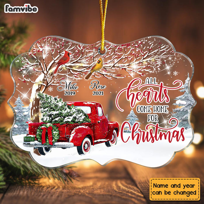 Personalized Memorial Cardinals All All Hearts Come Home For Christmas Truck Benelux Ornament NB181 58O28 1