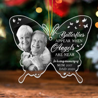 Personalized Butterfly Appear When Angles Are Near Memorial Mom Dad Ornament NB171 58O53 thumb 1