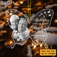 Personalized Butterfly Appear When Angles Are Near Memorial Mom Dad Ornament NB171 58O53 thumb 1
