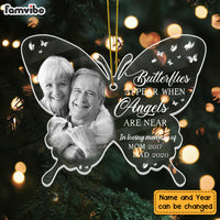 Personalized Butterfly Appear When Angles Are Near Memorial Mom Dad Ornament NB171 58O53 thumb 1