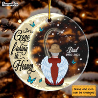 Personalized Memo Gone Fishing In Heaven Circle Ornament NB191 30O28 thumb 1