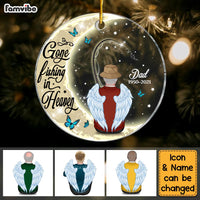 Personalized Memo Gone Fishing In Heaven Circle Ornament NB191 30O28 thumb 1