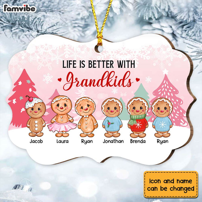 Personalized Grandma Life Better With Grandkids Benelux Ornament NB163 30O28 1