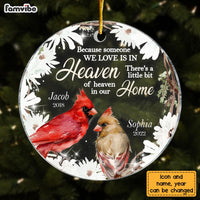 Personalized Memo Cardinal Someone We Love Is In Heaven Circle Ornament NB172 23O28 thumb 1