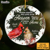 Personalized Memo Cardinal Someone We Love Is In Heaven Circle Ornament NB172 23O28 thumb 1
