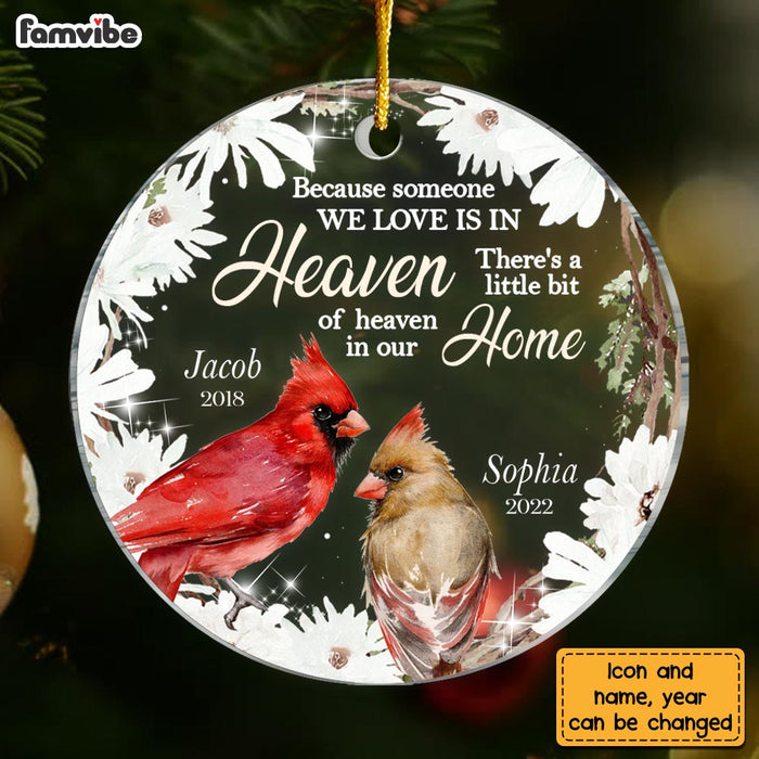 Personalized Memo Cardinal Someone We Love Is In Heaven Circle Ornament NB172 23O28 1