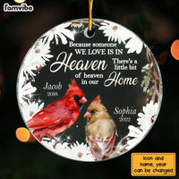 Personalized Memo Cardinal Someone We Love Is In Heaven Circle Ornament NB172 23O28 thumb 1